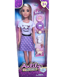 Panenka Anlily s mazlíčky a doplňky, 30cm