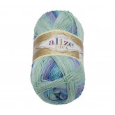 Bellatex Příze DIVA BATIK - modrá, tyrkysová - 100g / 350 m