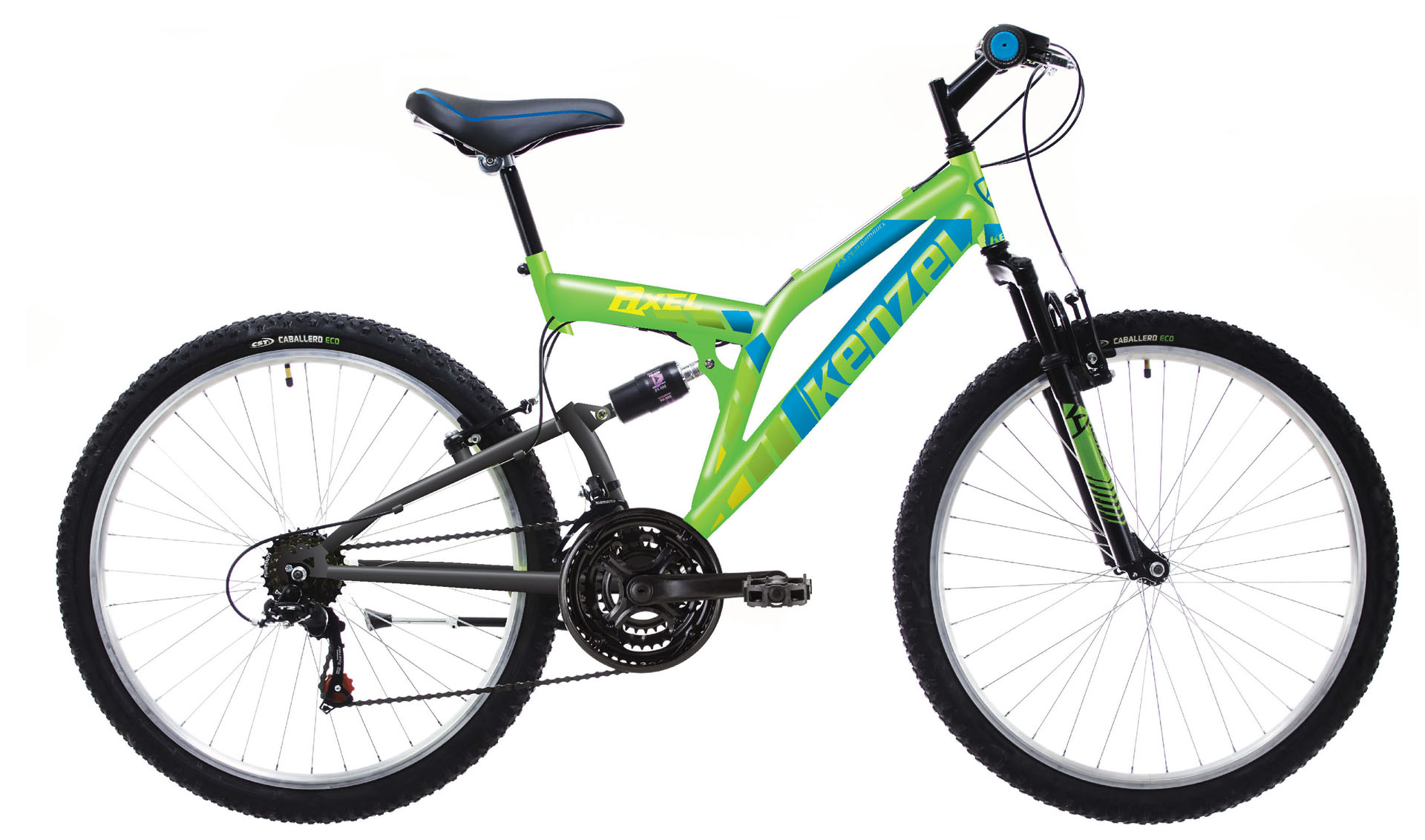 Kenzel Axel SF26 Horské celoodpružené kolo 26" 2026 zelené