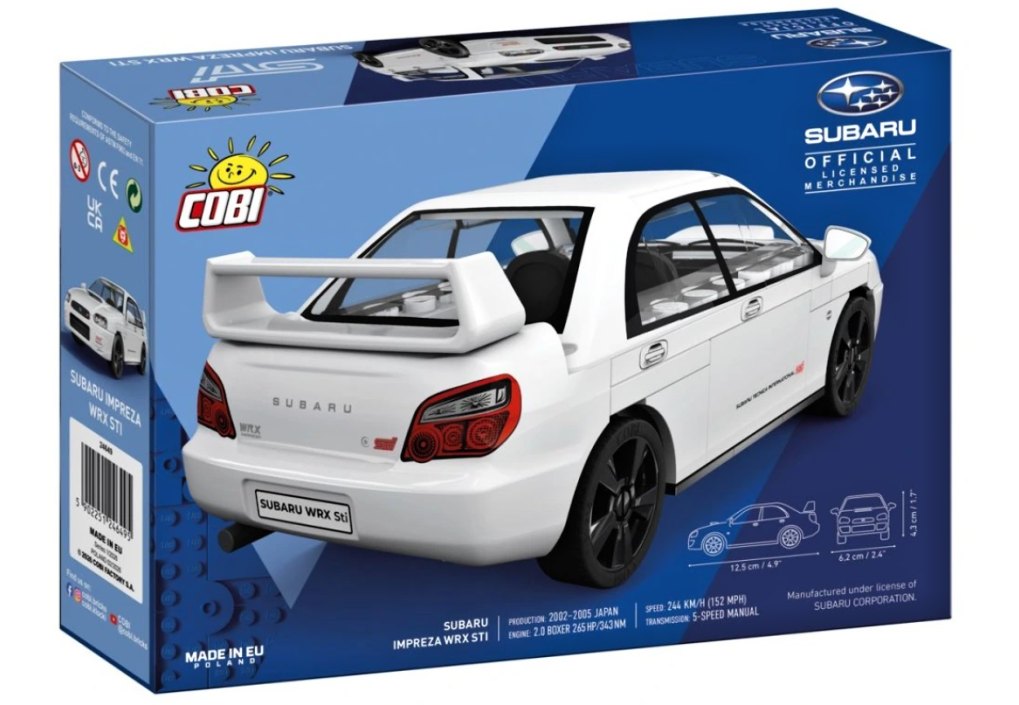 Cobi 24649 Subaru Impreza WRX STI, 1:35, 65 kostek