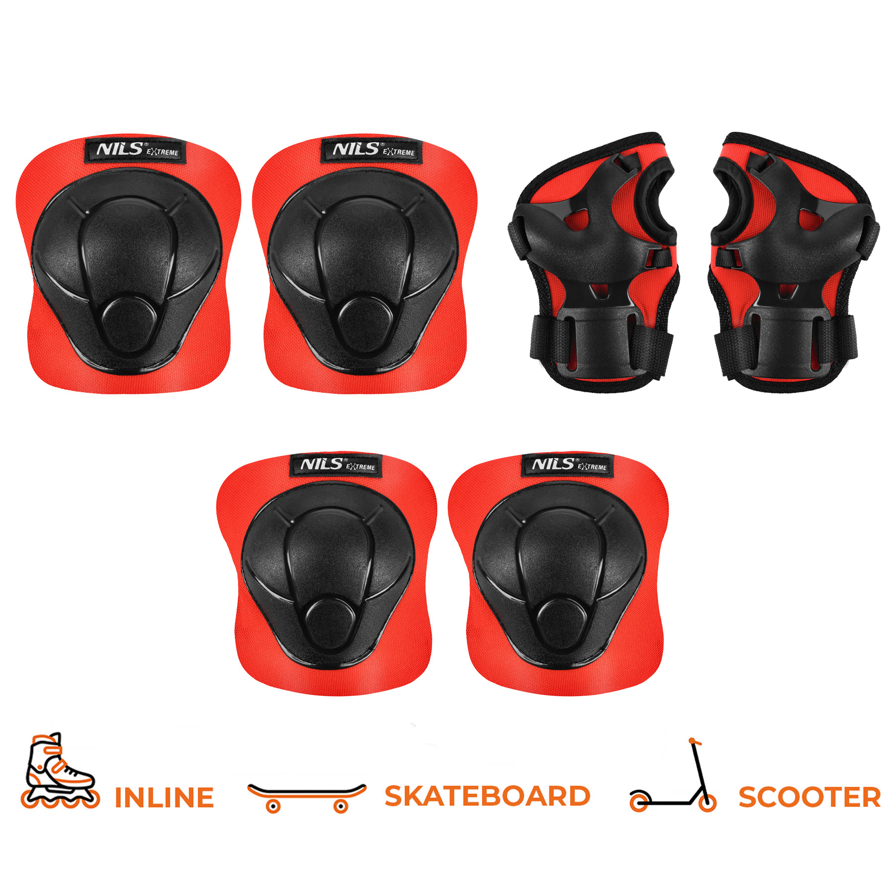 Souprava chráničů NILS Extreme H210 červená, vel.XS