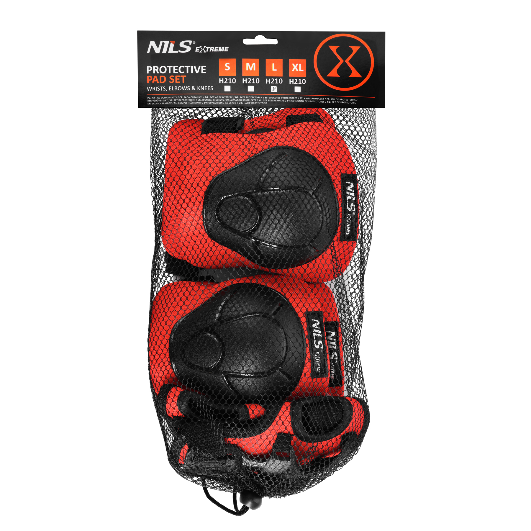Souprava chráničů NILS Extreme H210 červená, vel. L