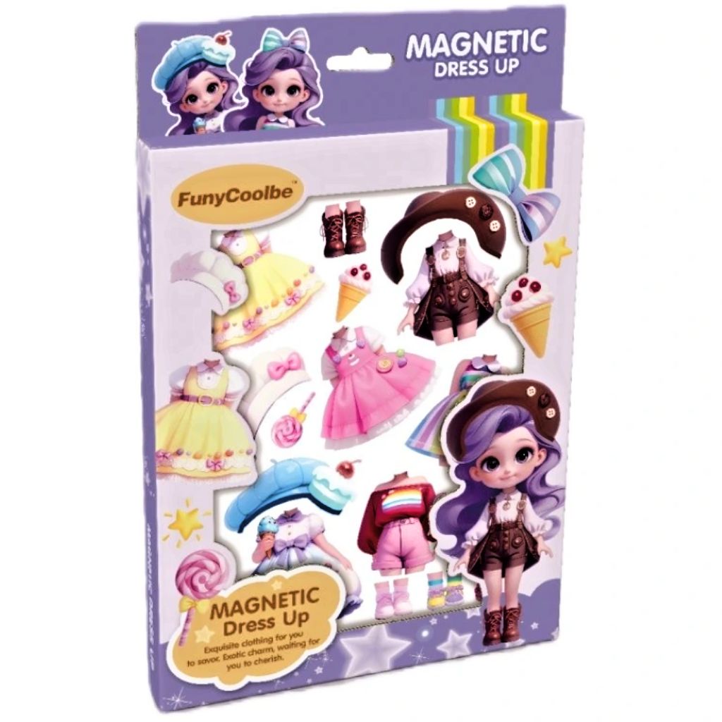 Magnetické Oblékání fialové - Dress Up
