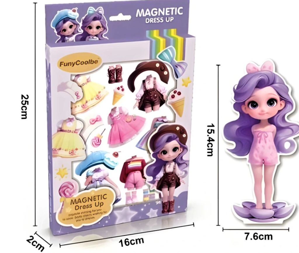 Magnetické Oblékání fialové - Dress Up