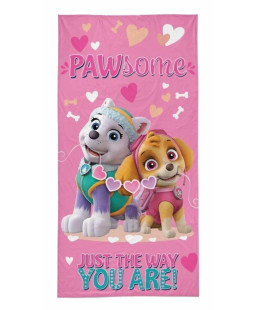Detexpol, plážová osuška Paw Patrol růžová, 70x140 cm