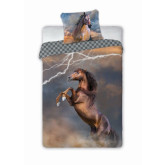 Bavlněné povlečení fototisk Hnědý hřebec, 140x200, 70x90cm