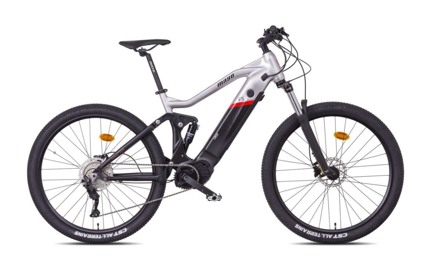 MAYO e-FS 29" DAMPER COMP D Horské elektrokolo 1x11spd 2026 stříbrno-černé