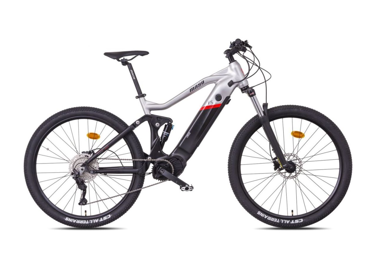 MAYO e-FS 29" DAMPER MAX D Horské elektrokolo 1x12spd 2026 stříbrno-černé