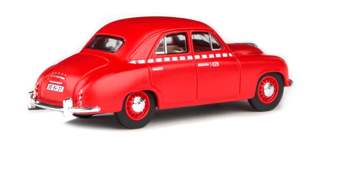 Abrex Škoda 1201 (1956) Taxi, červená 1:43