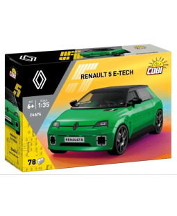 Cobi 24674 Renault 5 e-tech zelený, 1:35, 78 kostek