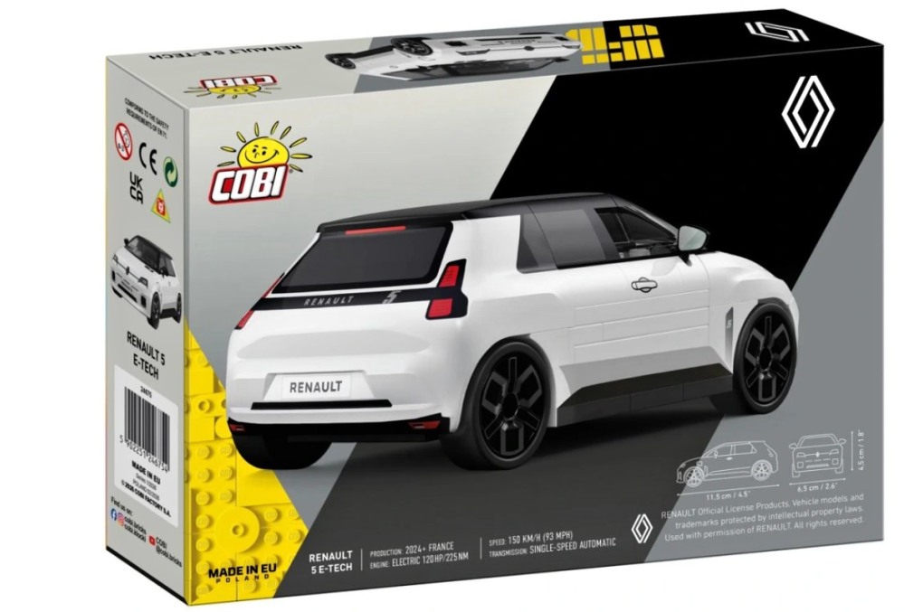 Cobi 24675 Renault 5 e-tech bílý, 1:35, 78 kostek