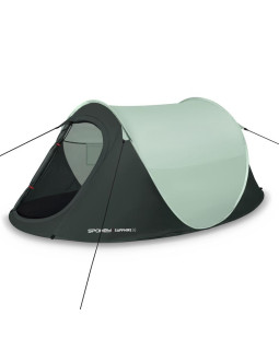 Spokey SAPPHIRE Samorozkládací stan pro 2 osoby, šalvějově zelený, 245xx145x105 cm