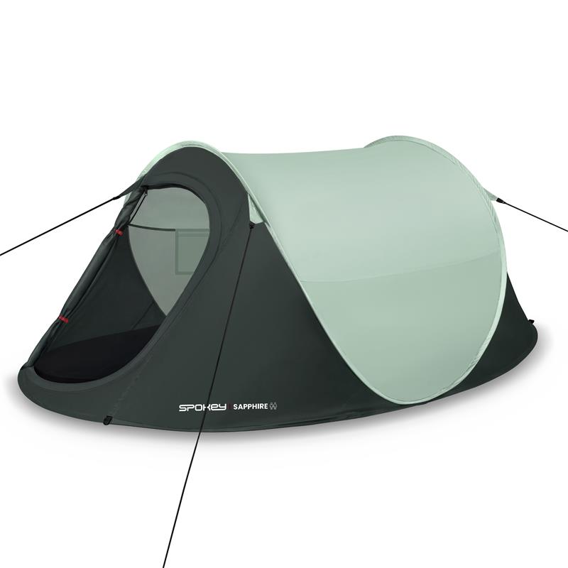 Spokey SAPPHIRE Samorozkládací stan pro 2 osoby, šalvějově zelený, 245xx145x105 cm