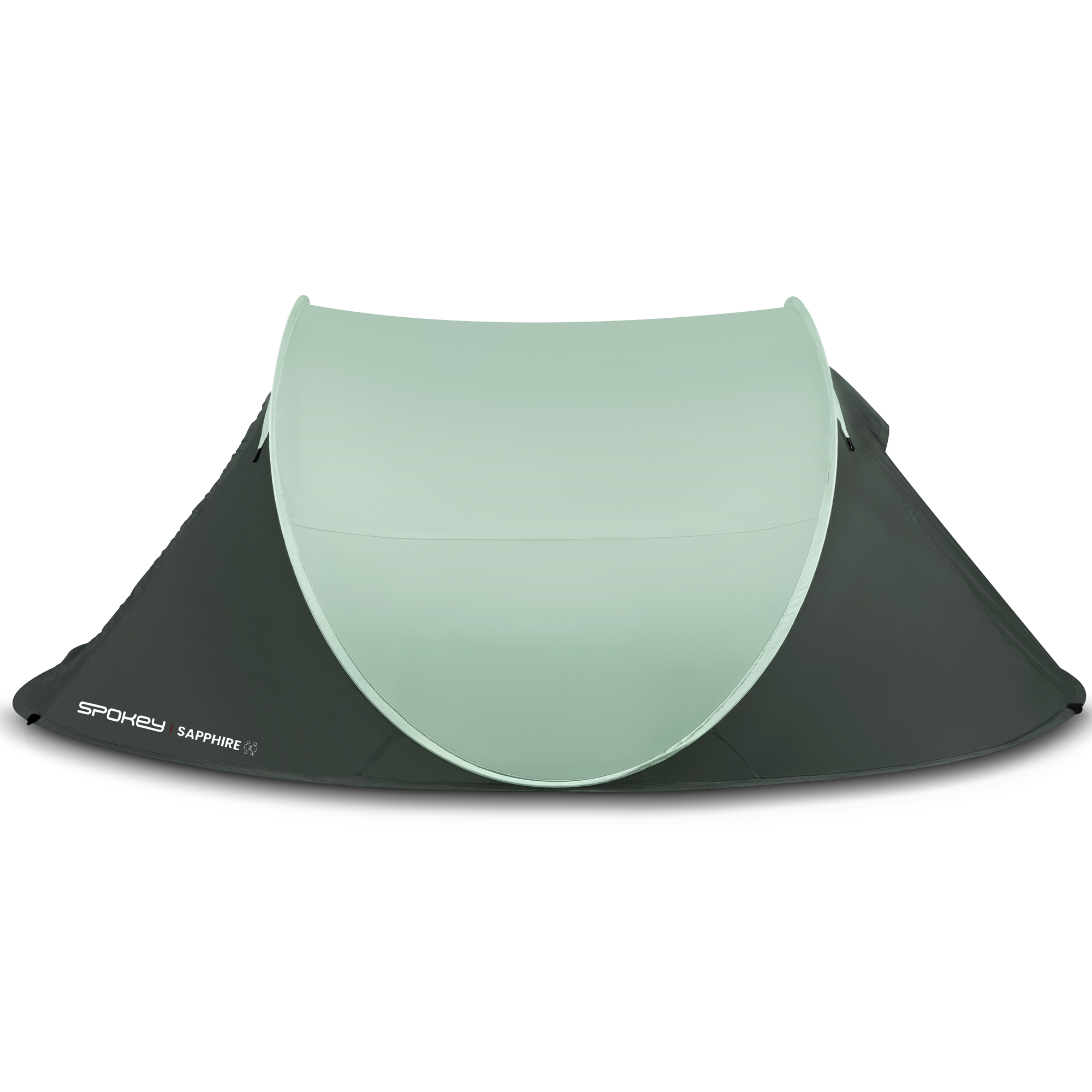 Spokey SAPPHIRE Samorozkládací stan pro 2 osoby, šalvějově zelený, 245xx145x105 cm