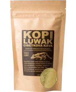 Kopi Luwak cibetková káva Arabika, Lintong, 50 g