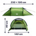 Acra turistický ultralehký stan ST32 pro 2 osoby, zelený