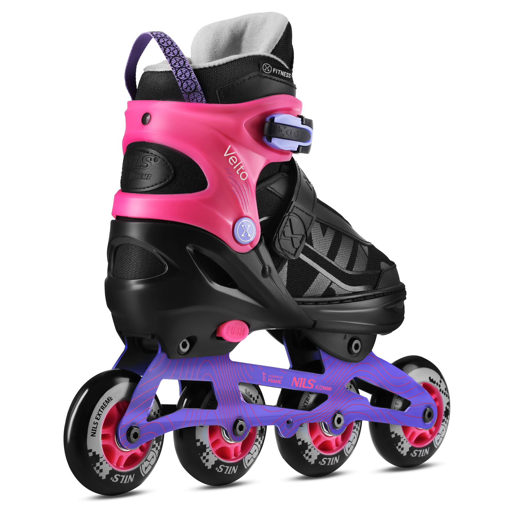 Kolečkové brusle NILS Extreme NA684 Velto růžové, vel.M (35-38)