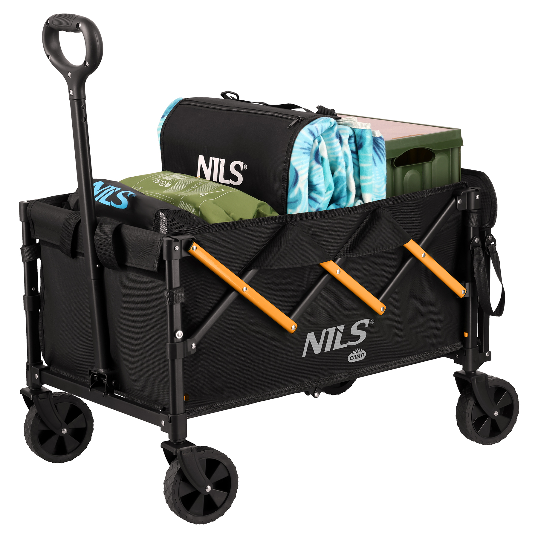 Kempingový vozík NILS Camp NC2608, oranžový, 100 litrů