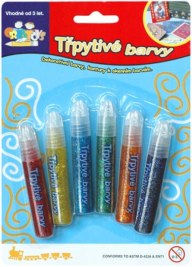 Svítící a třpytivé barvy