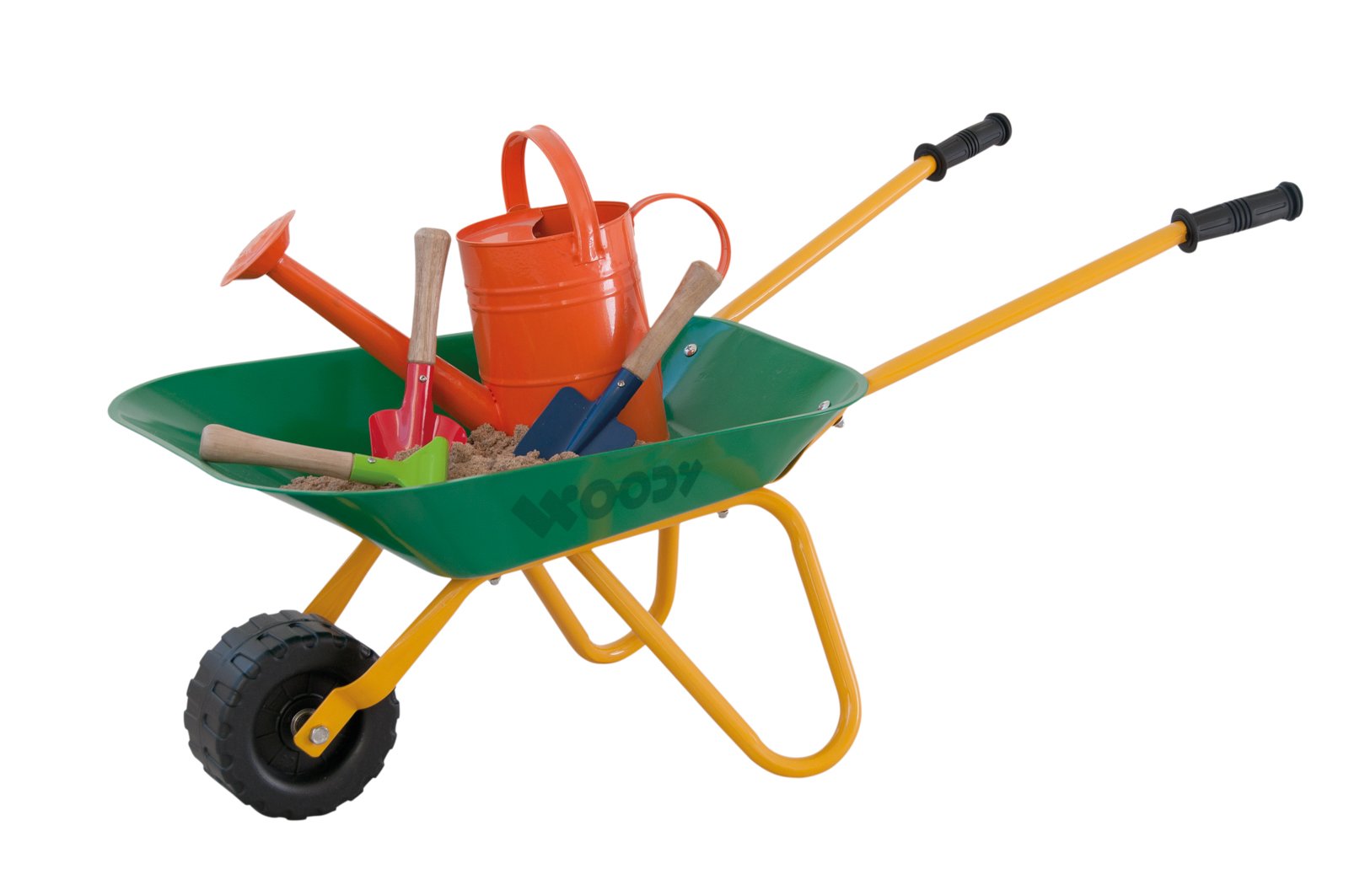 Dětské plechové kolecko Woody velké 77cm, zelené