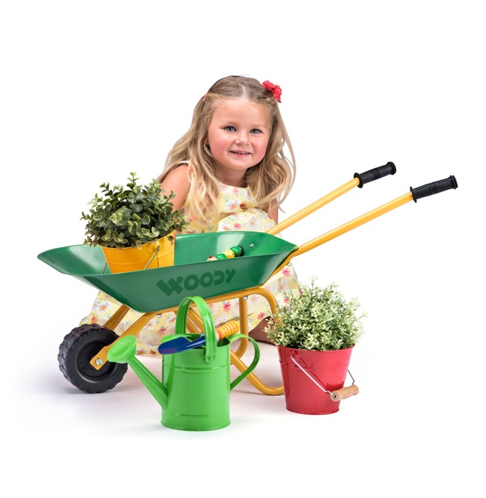 Dětské plechové kolecko Woody velké 77cm, zelené