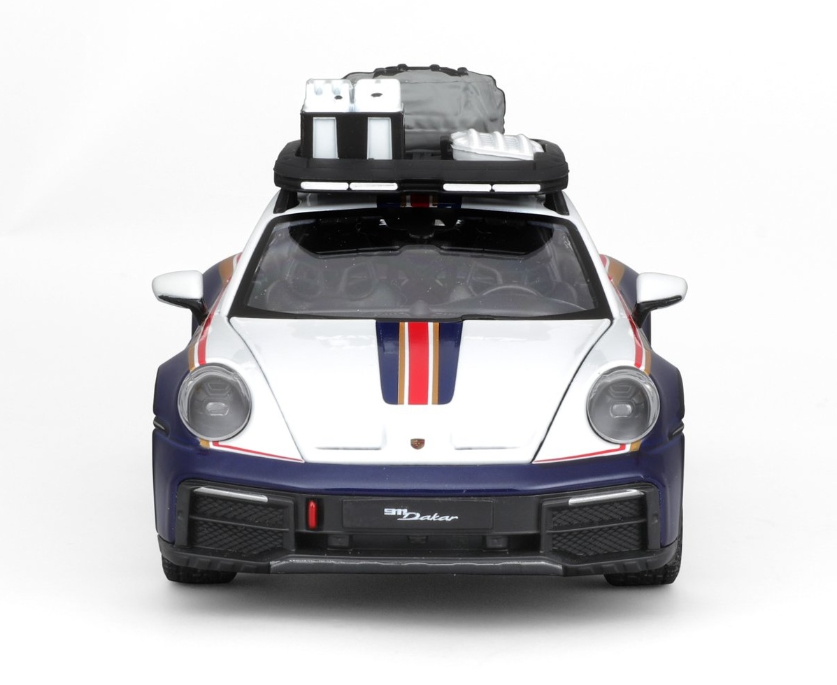 Bburago RACE, Porsche 911 Dakar bílá-modrá metalíza, 1:24