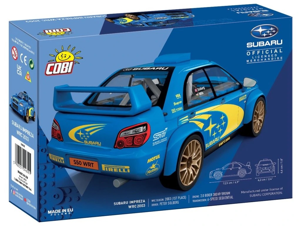Cobi 24650 Subaru Impreza WRX 2003, 1:35, 88 kostek