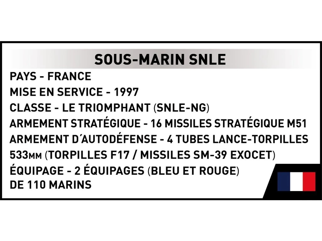 Cobi 4859 Armed Forces Sous-marin SNLE ponorka, 1:300, 643 k, 2 f