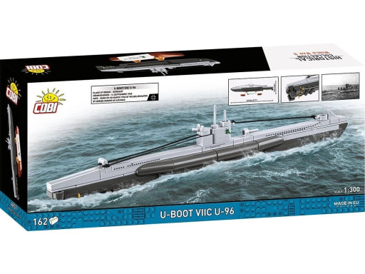 Cobi 4857 II WW Německá ponorka U-Boot VIIC U-96, 1:300, 162 k