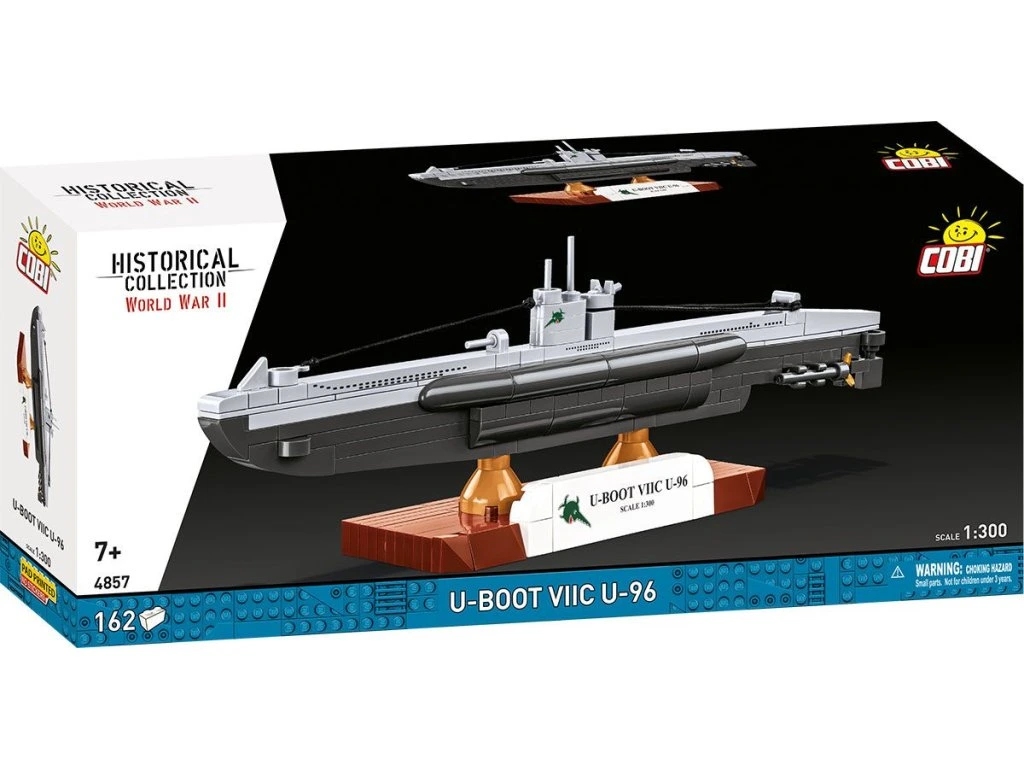 Cobi 4857 II WW Německá ponorka U-Boot VIIC U-96, 1:300, 162 k