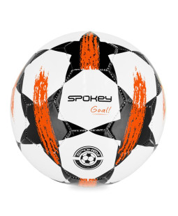 Spokey Goal Fotbalový míč, vel. 5, bílý s oranžovým vzorem
