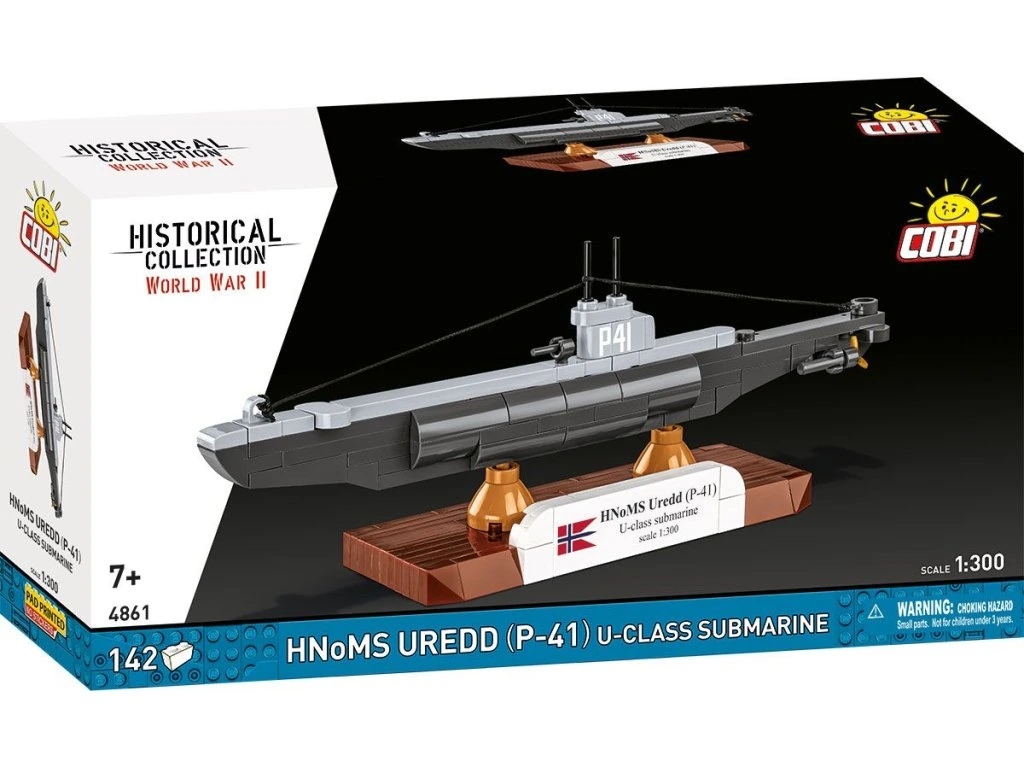 Cobi 4861 II WW HNoMS Uredd (P-41) U-class ponorka 1:300, 142 kostek