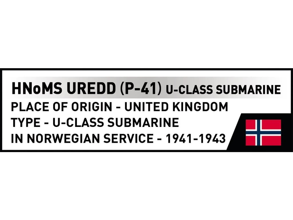Cobi 4861 II WW HNoMS Uredd (P-41) U-class ponorka 1:300, 142 kostek
