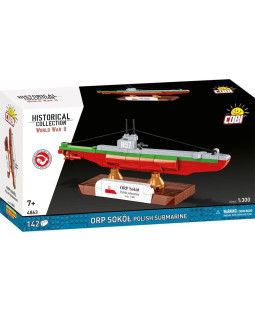 Cobi 4863 II WW ORP SOKOL polská ponorka, 1:300, 142 kostek