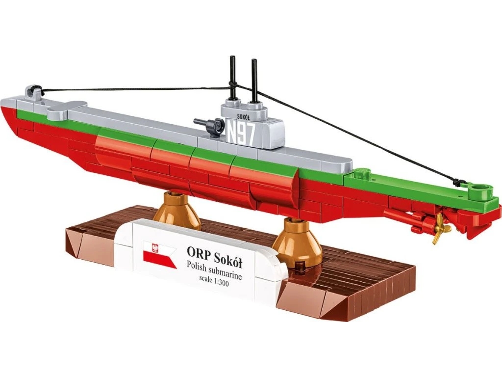Cobi 4863 II WW ORP SOKOL polská ponorka, 1:300, 142 kostek