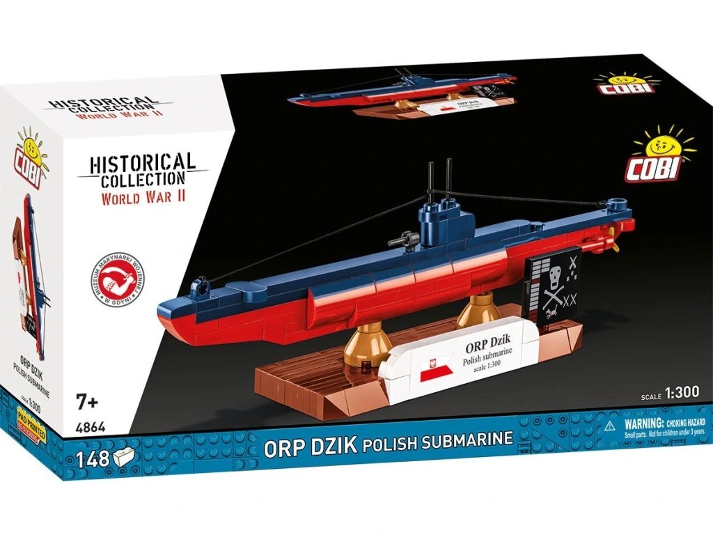 Cobi 4864 II WW ORP DZIK polská ponorka, 1:300, 148 kostek
