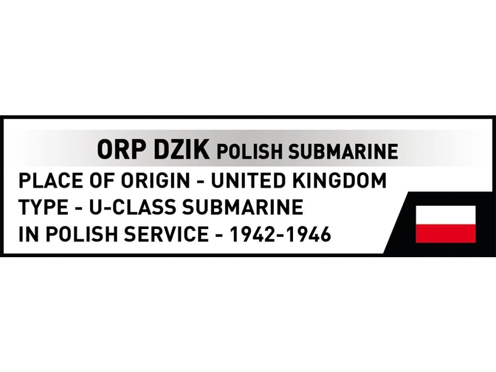 Cobi 4864 II WW ORP DZIK polská ponorka, 1:300, 148 kostek