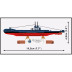 Cobi 4862 II WW HMS Upholder (P37) U-class ponorka 1:300, 140 kostek