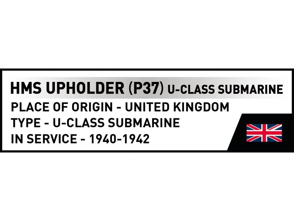 Cobi 4862 II WW HMS Upholder (P37) U-class ponorka 1:300, 140 kostek