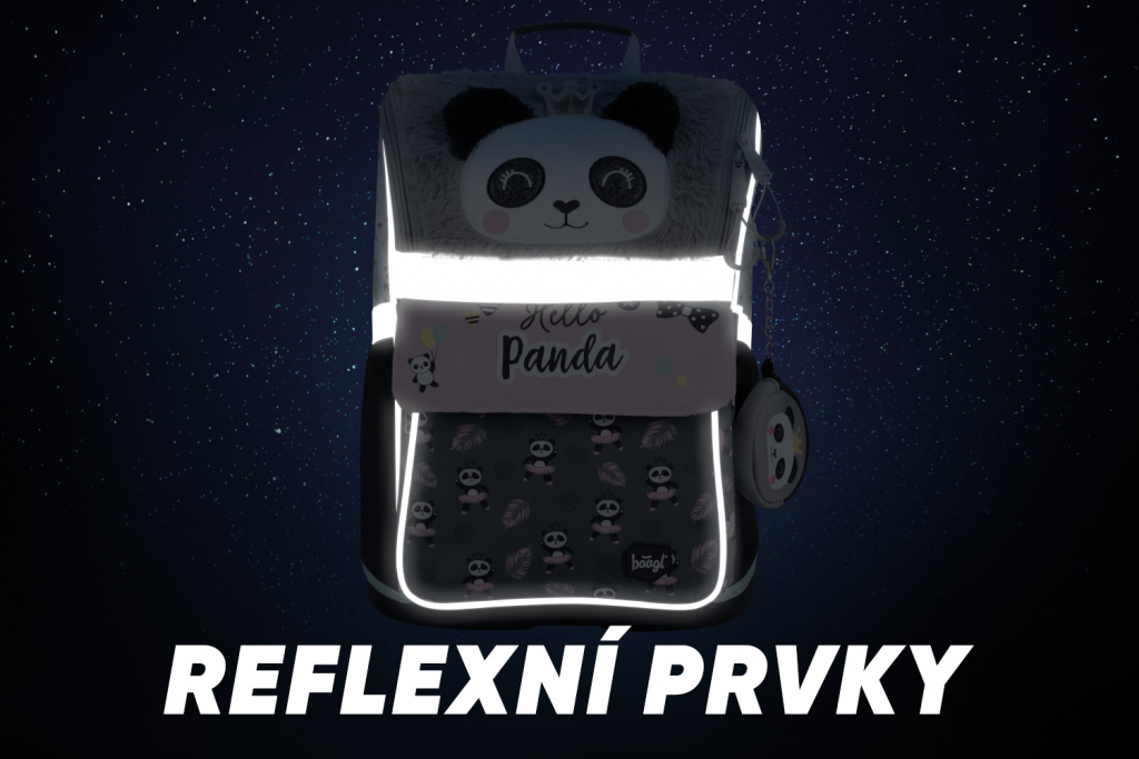 BAAGL SET 3 Zippy Panda: aktovka, penál, sáček