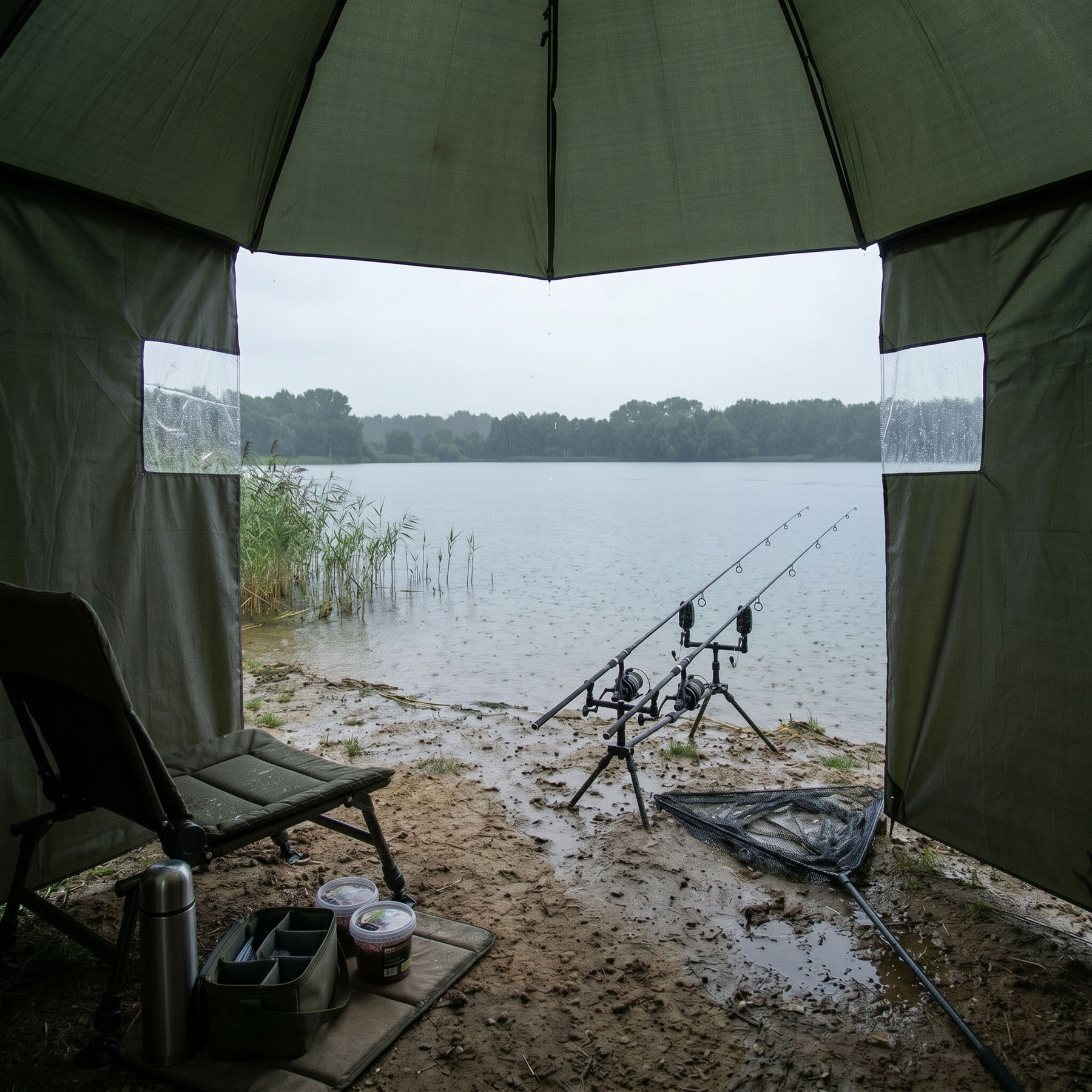 Rybářský deštník NILS Camp NC4702 s bočnicí, výška 220 cm