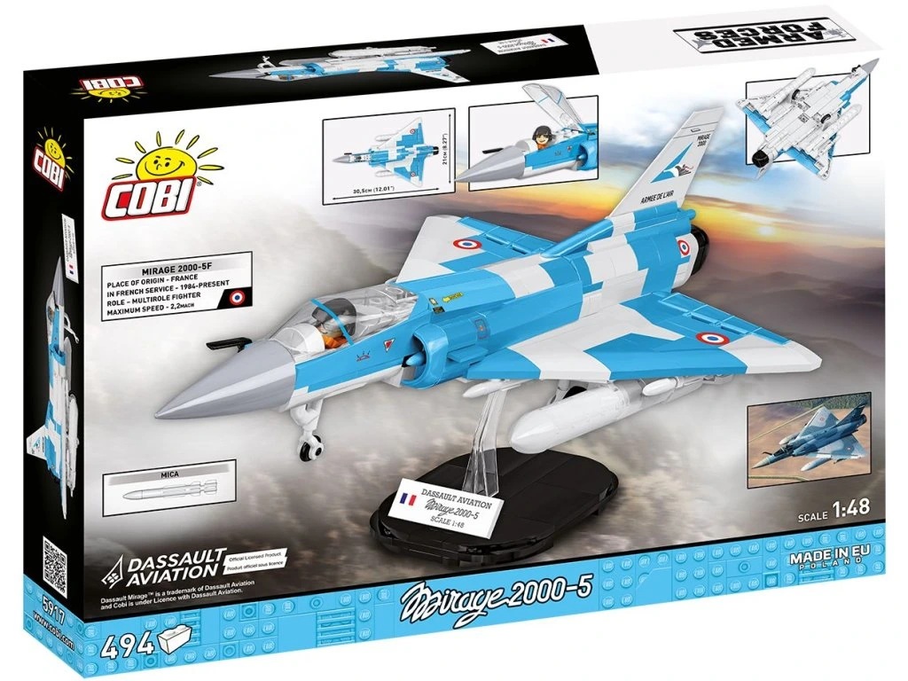 COBI 5917 Mirage 2000-5, 1:48, 494 kostek