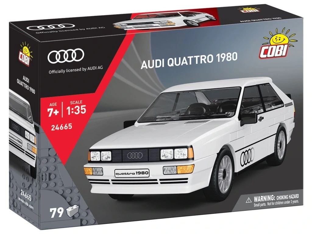 Cobi 24665 Audi Quattro 1980, bílé, 1:35, 79 kostek