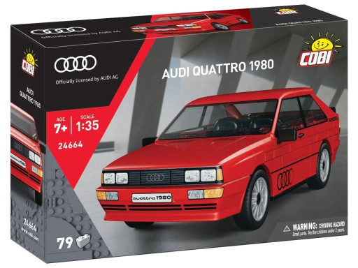 Cobi 24664 Audi Quattro 1980, červené, 1:35, 79 kostek