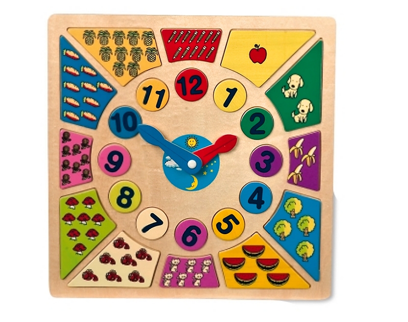 Small Foot Vkládací výukové puzzle nauč se hodiny