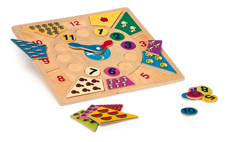 Small Foot Vkládací výukové puzzle nauč se hodiny