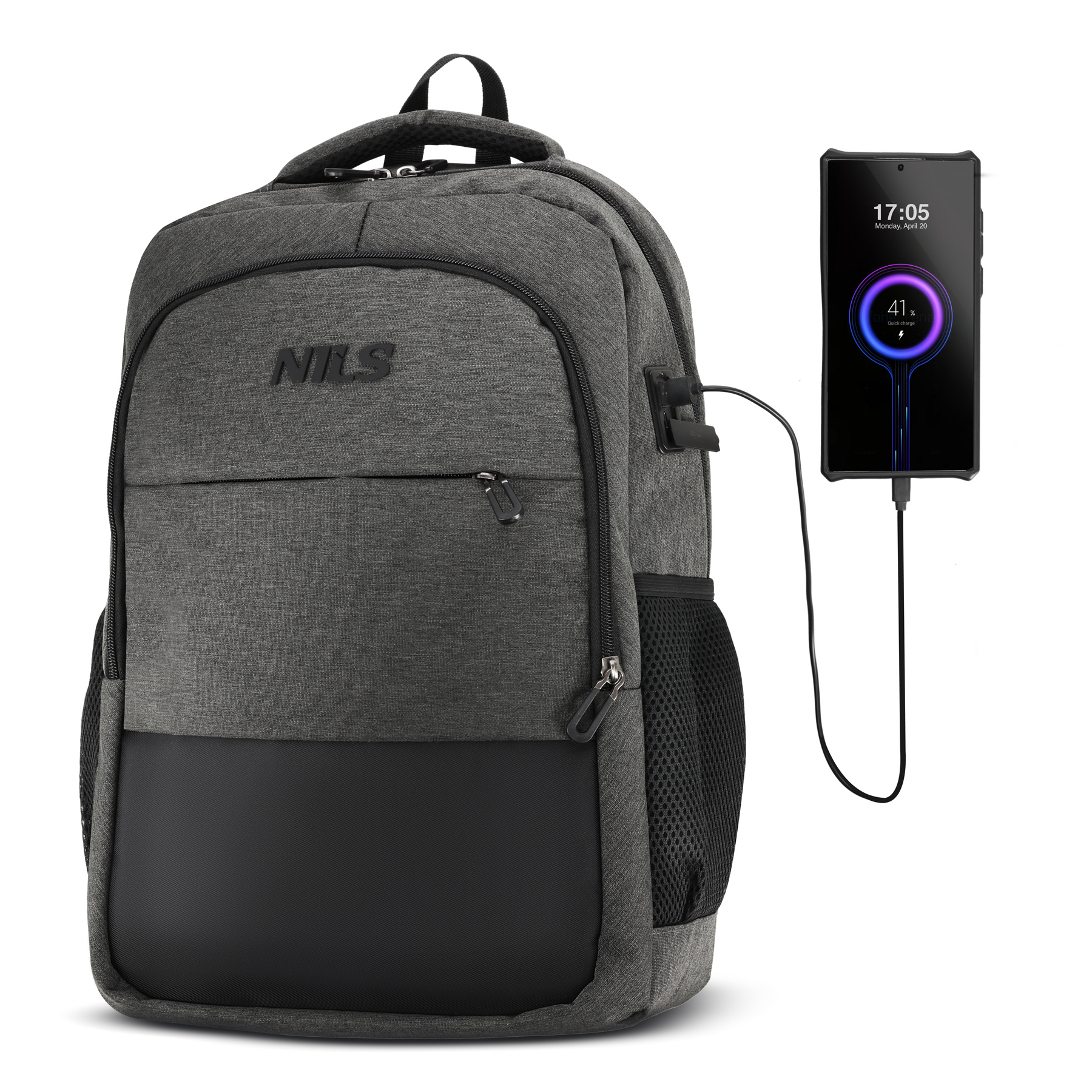 Městský batoh na notebook NILS NC4503, šedý, 18 litrů