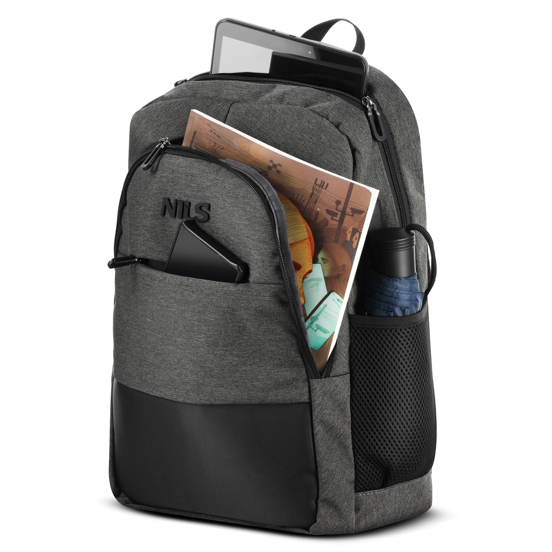 Městský batoh na notebook NILS NC4503, šedý, 18 litrů