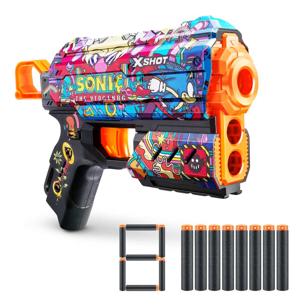 ZURU Dětská Pistole X-SHOT Skins Flux Sonic the Hedgehog