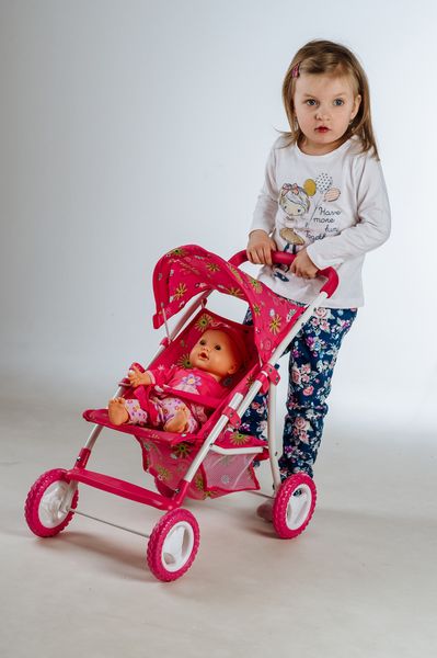 Teddies Sportovní kočárek pro panenky se stříškou 58x36x62 cm